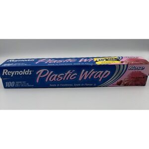 Vintage Reynolds Plastic Wrap Rose Color 100‎ Sq Ft Sealed 2001 NOS Prop